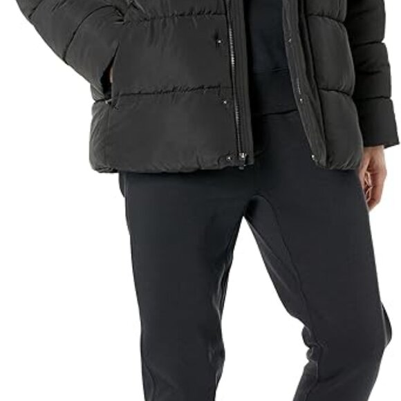 COPY - Amazon Aware Men's XXL Puffer Jacket Washed Black Hooded Coat Warm Polye… - Picture 4 of 13